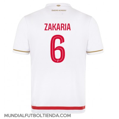 Camiseta AS Monaco Denis Zakaria #6 Primera Equipación Replica 2025-26 mangas cortas Camiseta AS Monaco Denis Zakaria #6 Primera Equipación Replica 2025-26 mangas cortas
